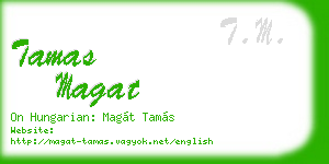 tamas magat business card