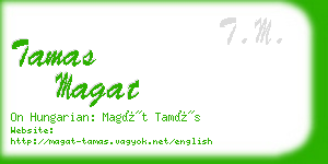 tamas magat business card